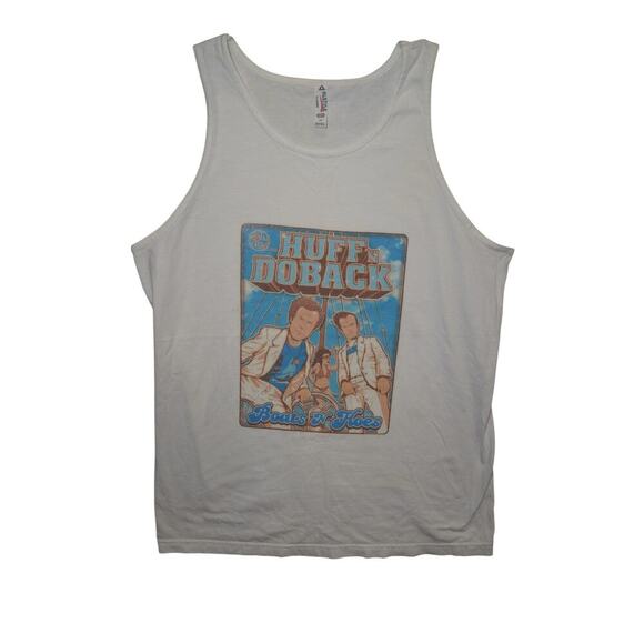 Vintage Step Brothers Huff N Doback Boats N Hoes Prestige Worldwide Tank Top  -L - Picture 1 of 4
